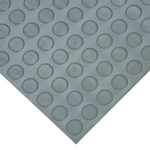 Coin-Pattern 3 ft. x 6 ft. Dark Gray Thermoplastic Rubber Garage Flooring Rolls