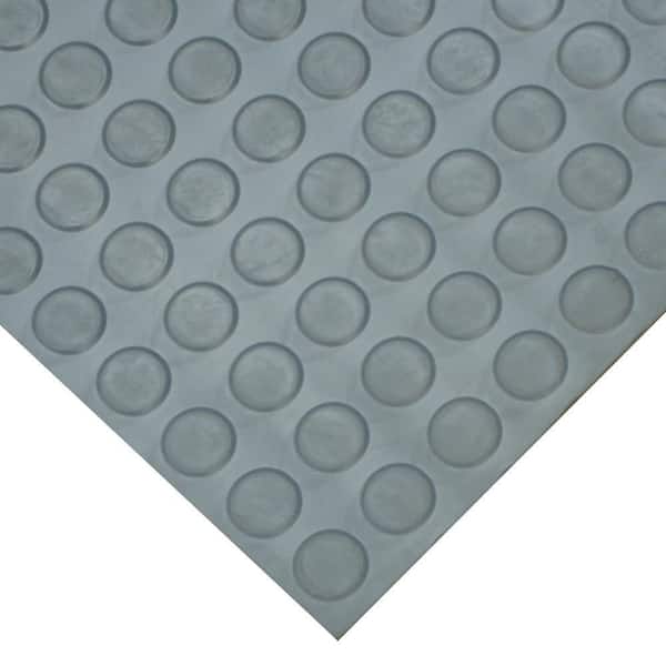 Coin-Pattern 3 ft. x 25 ft. Dark Gray Thermoplastic Rubber Garage Flooring Rolls