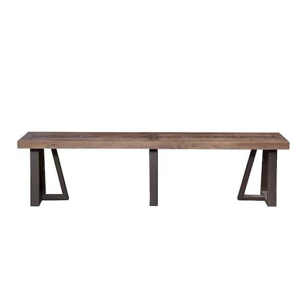 Metal and 2024 wood dining bench