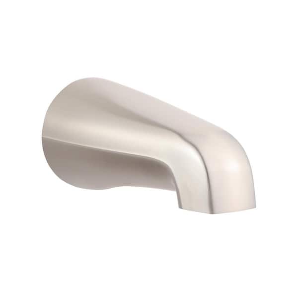 Tub Spout 1/2 in. FIP Nose Thread Non Diverter Bathtub Faucet Brushed Nickel