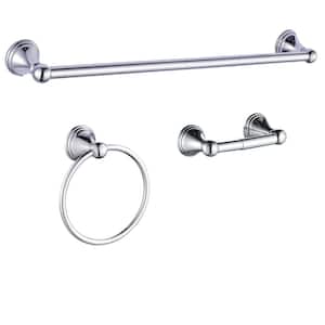 3-Piece Bath Hardware Set with Included Mounting Hardware in Chrome