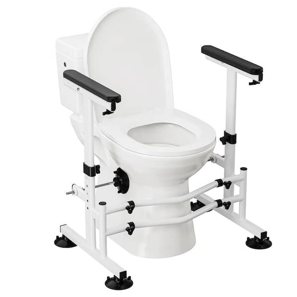 Angel Sar 13" x 29.1" x 27.5" 350 lb. Toilet Safety Rails, Heavy Duty Toilet Handicap Rails for Seniors Elderly Handicap Disabled