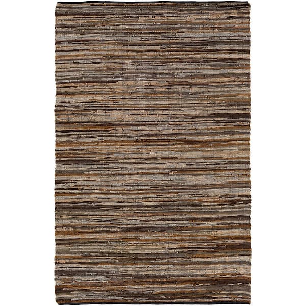 Harwood 6 ft. x 9 ft. Brown Area Rug