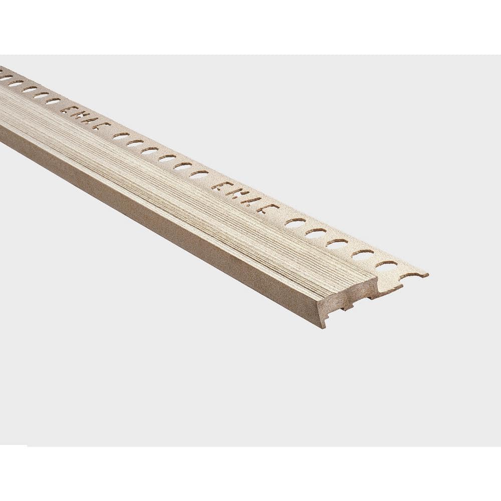 EMAC Novopeldano MaxiSoho Dakar White vintage 1/2 in. x 98-1/2 in. Composite Maxi, Stair Nosing Trim