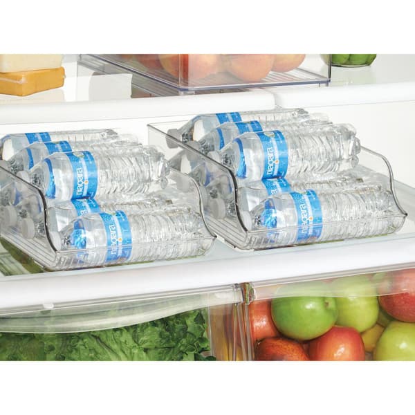 iDesign Clear Fridge Binz Water Bottle Refrigerator Bin (Set of 2
