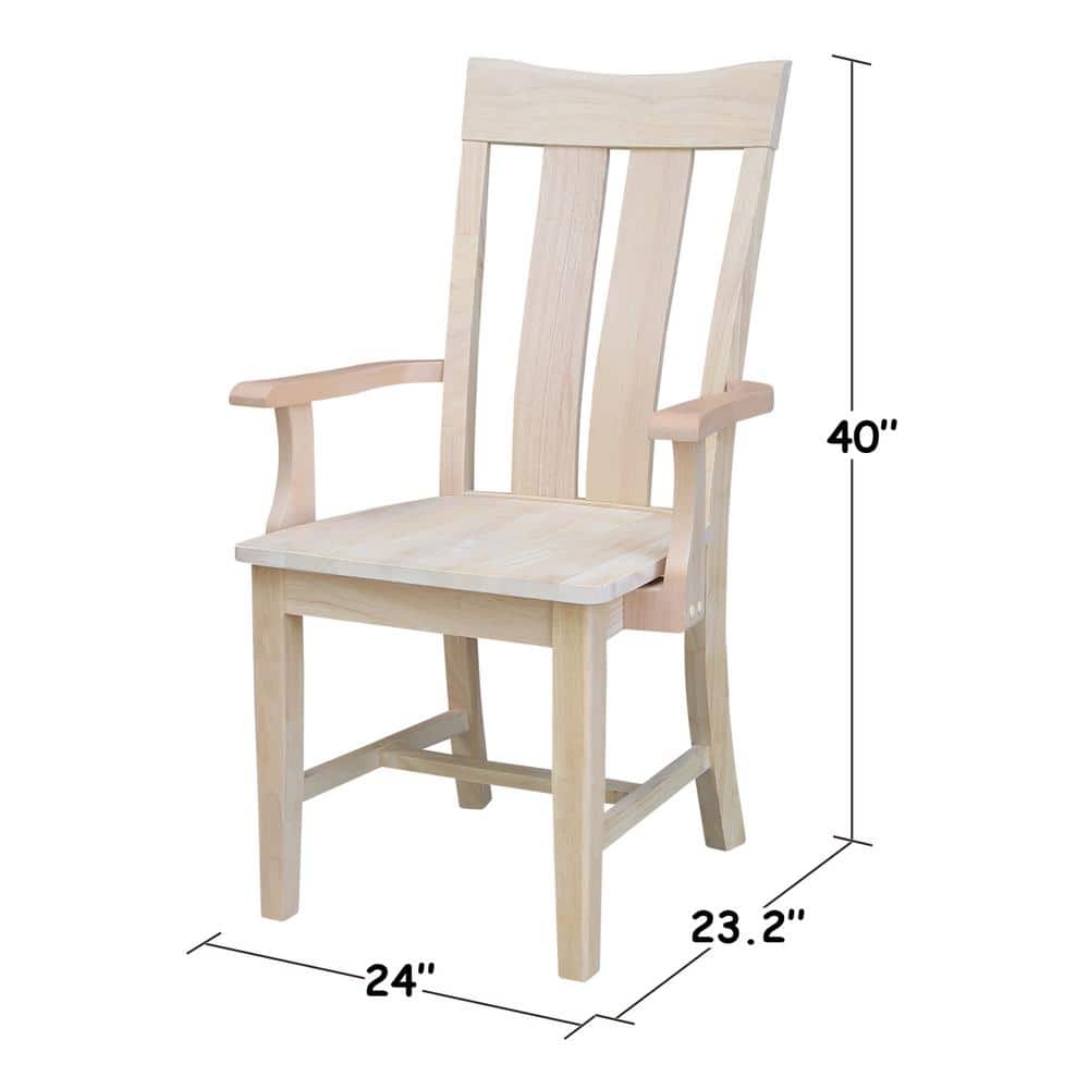 Eco-Friendly Beige Parawood Traditional Arm Chair