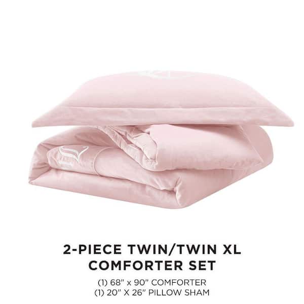 JUICY COUTURE Gothic 2-Piece Marshmallow Pink Solid Microfiber