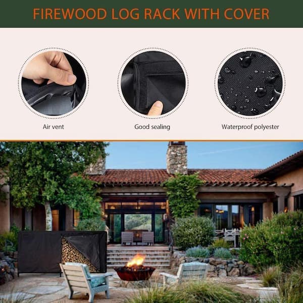 Home depot firewood online rack cover