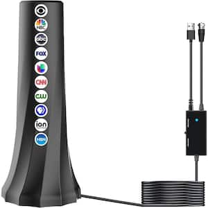 1000+ mile Reception Amplified UHF, HDTV and 4K Digital Indoor TV Antenna for Smart TV Local Channel with Signal Booster