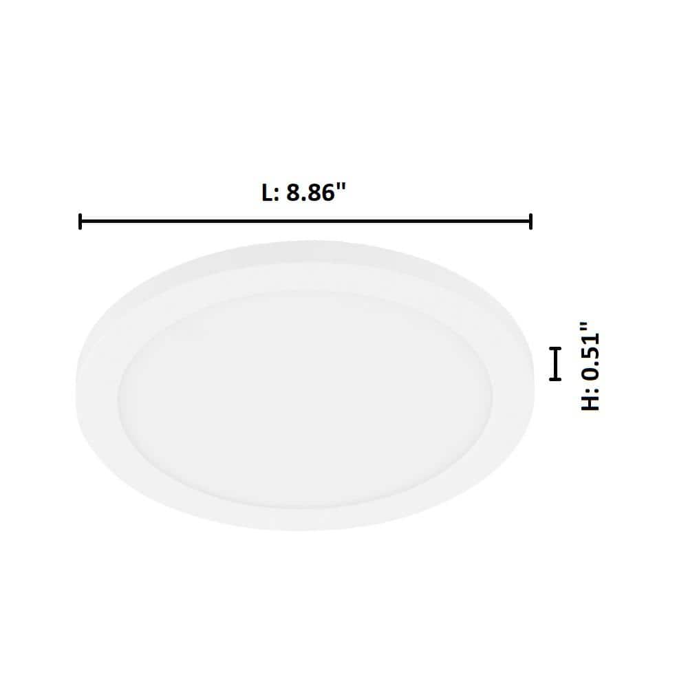 White Glass Brushed Nickel LED Flush Mount Light