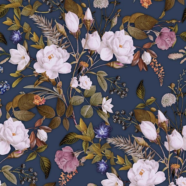 Transform English Garden Navy Peel & Stick Wallpaper