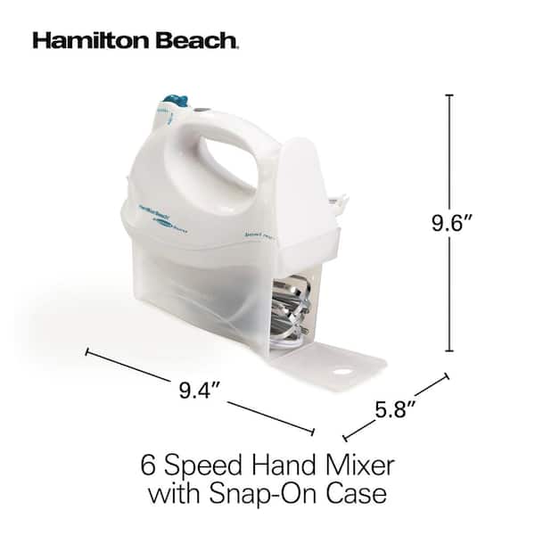 Renewed Hamilton Beach 040094626212 62621 6-Speed Hand Mixer with Snap-On Case 1 Purple 