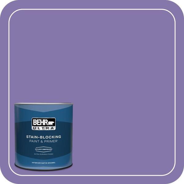 BEHR ULTRA 1 qt. #640B-6 Grape Parfait Extra Durable Satin Enamel Interior Paint & Primer