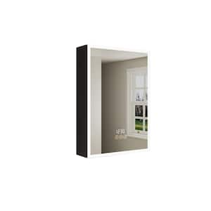 Flora 16 in. W x 24 in. H Rectangular Aluminum LED Interior Lighting Medicine Cabinet with Mirror, Left Hinge