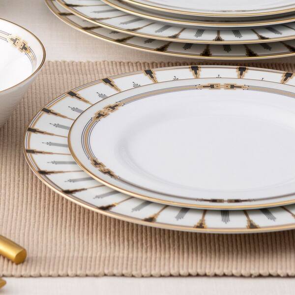 Noritake Empire Gold 8.25 in. (Gold) Porcelain Salad Plates, (Set