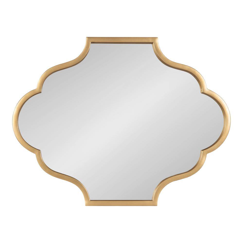 Gold Scalloped Iron Framed Wall Mirror, 18x24