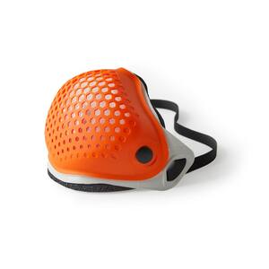 Face Mask - Medium Grey with Orange Cap and Two N95 Filters