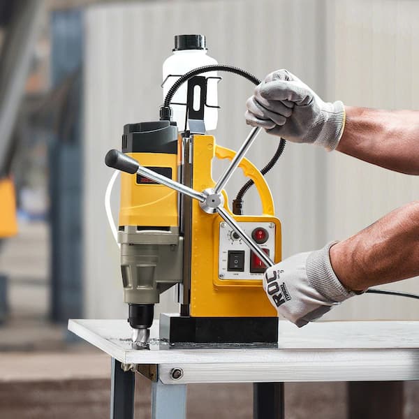 Magnetic Drill, 1450-Watt Motor 2 in. Boring Diameter 2878 lbf. Electric Mag Drill Press w/ 6-Coring Bits Variable Speed