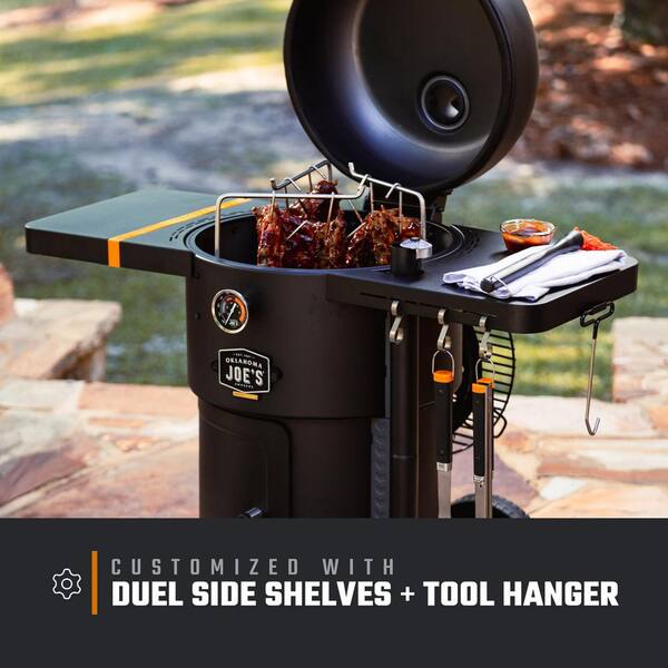 OKLAHOMA JOE'S Bronco 18 in. Heavy Duty Charcoal Drum Smoker and