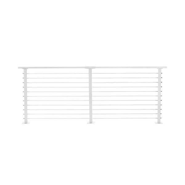 12 ft. White Deck Cable Railing