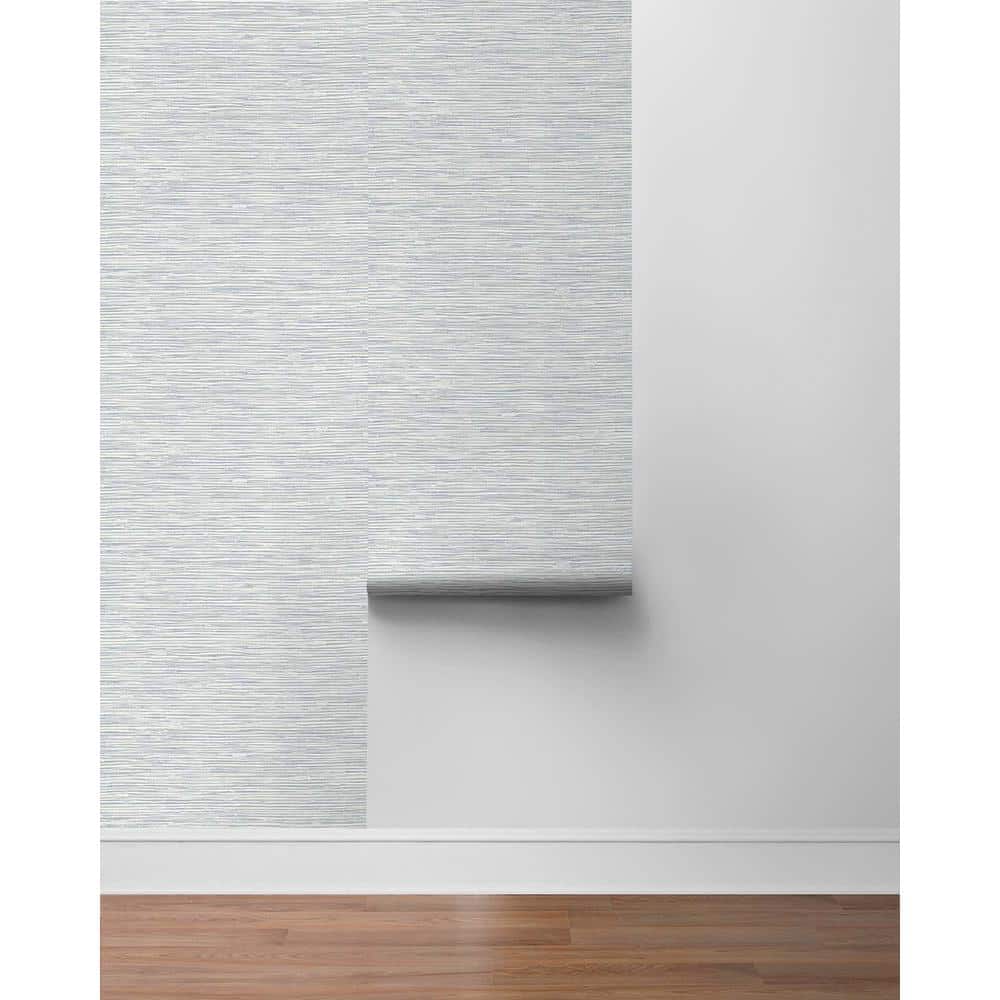 Dove Grey Faux Grasscloth Peel and Stick Wallpaper