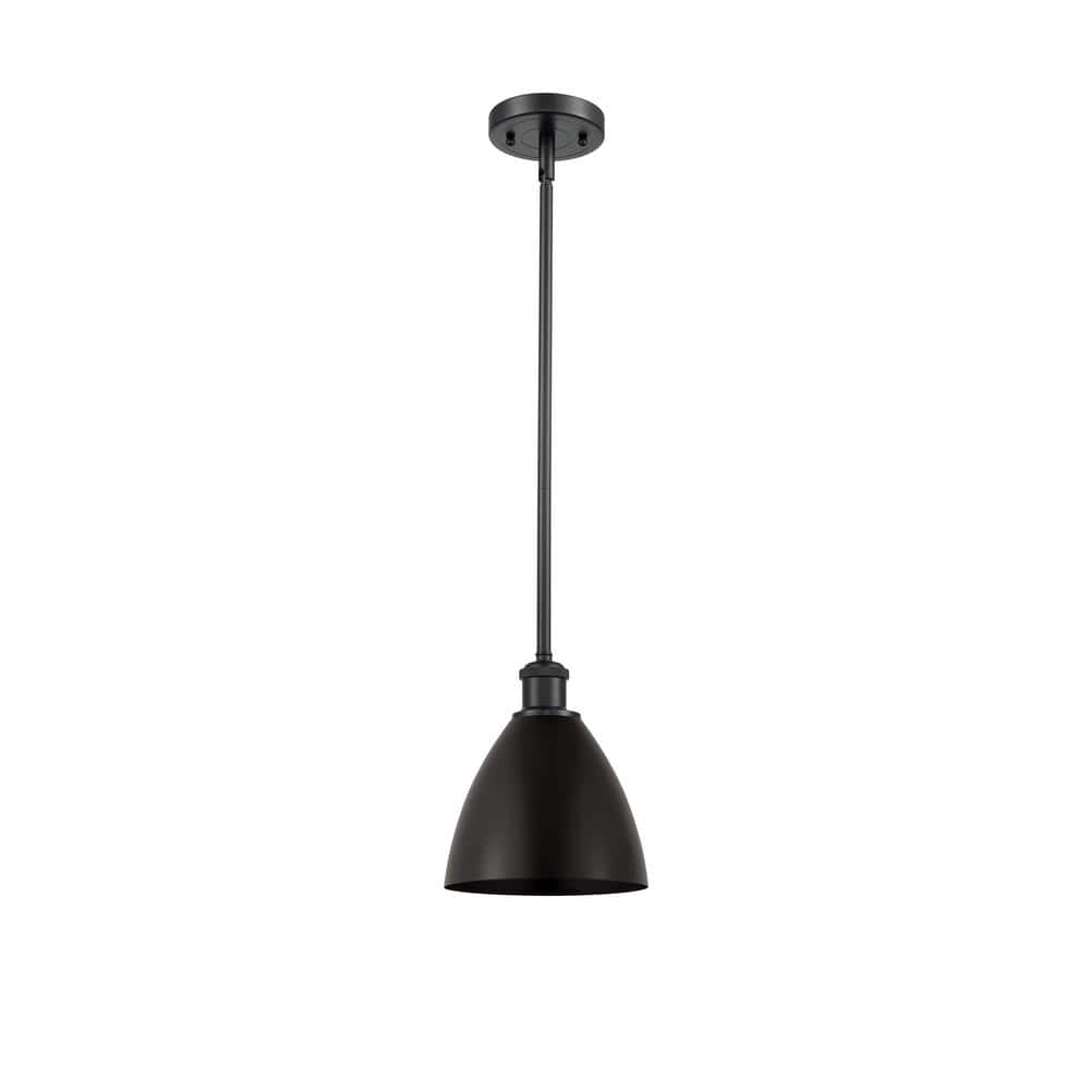 Metal Bristol 60-Watt 1-Light Matte Black Shaded Mini Pendant Light with Metal Shade price history on PriceWatchPro