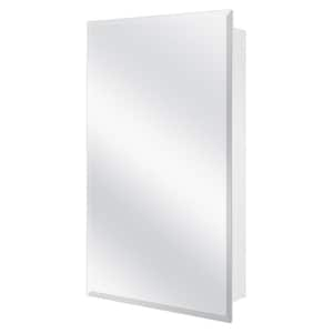 Fundin Plastic Medicine Cabinet, Beveled Edge Mirror Door with