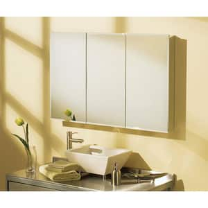 TV4831 48 in. x 31 in. Recessed or Surface Mount Medicine Cabinet in Tri-View Beveled Mirror