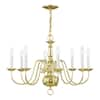 Livex Lighting Williamsburgh 5 Light Polished Brass Chandelier 5005-02 -  The Home Depot