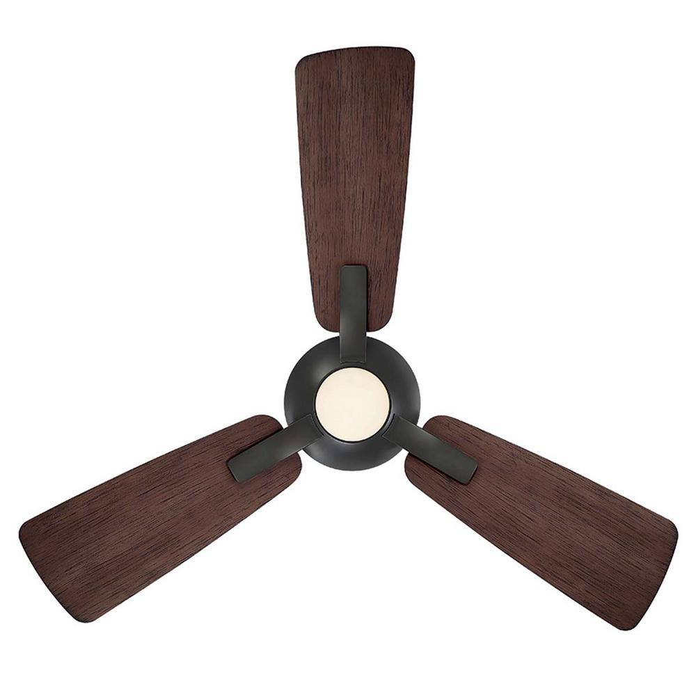 Mykonos 52'' Bronze and Dark Walnut Smart Ceiling Fan with LED Light