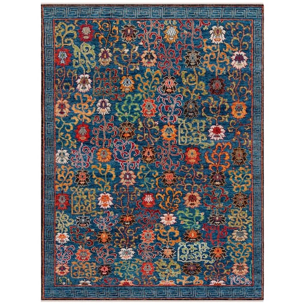 Sultanabad 8 ft. x 10 ft. Blue/Rust Oriental Area Rug