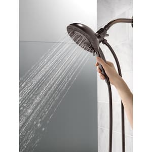 In2ition Two-in-One 5-Spray 6.9 in. Dual Wall Mount Fixed and Handheld H2Okinetic Shower Head in Venetian Bronze