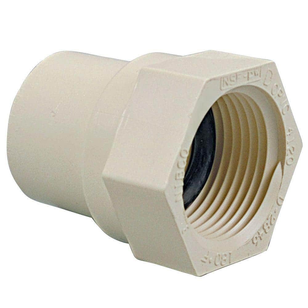 NIBCO 1 in. CPVC-CTS Slip x FIP Female Adapter Fitting, Tan -  T00057DHD