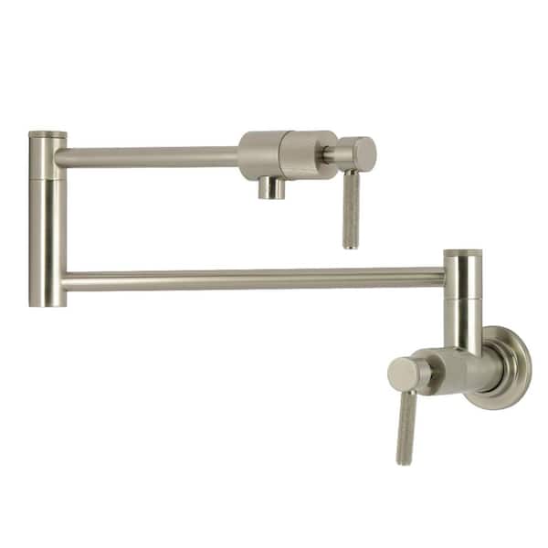 Convergent Wall Mount Pot Filler Faucet in Brushed Nickel