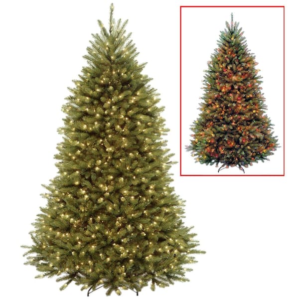 National Tree Company 7.5 ft. Dunhill Fir Artificial Christmas Tree with Dual Color LED Lights