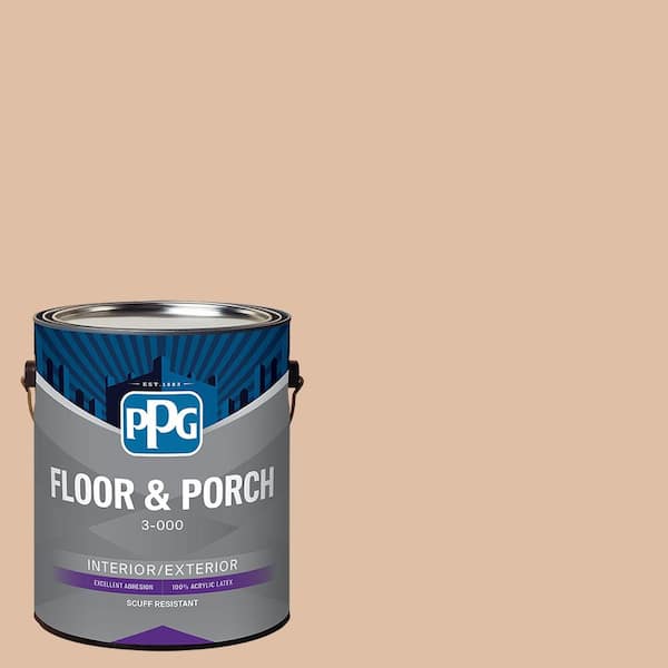 1 gal. PPG1082-4 Weathered Sandstone Satin Interior/Exterior Floor and Porch Paint