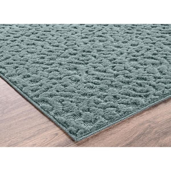 Ivy Sea Foam 3 ft. x 12 ft. Floral Area Rug