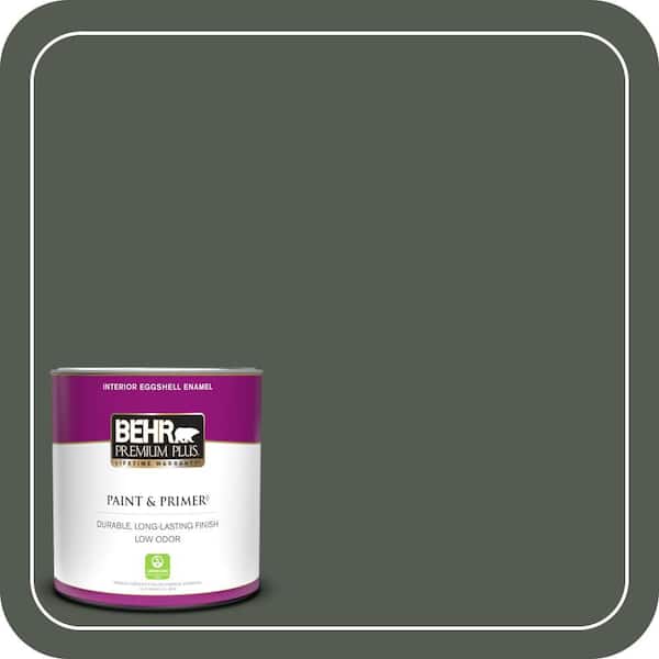 BEHR PREMIUM PLUS 1 qt. #N410-7 North Woods Eggshell Enamel Low Odor Interior Paint & Primer