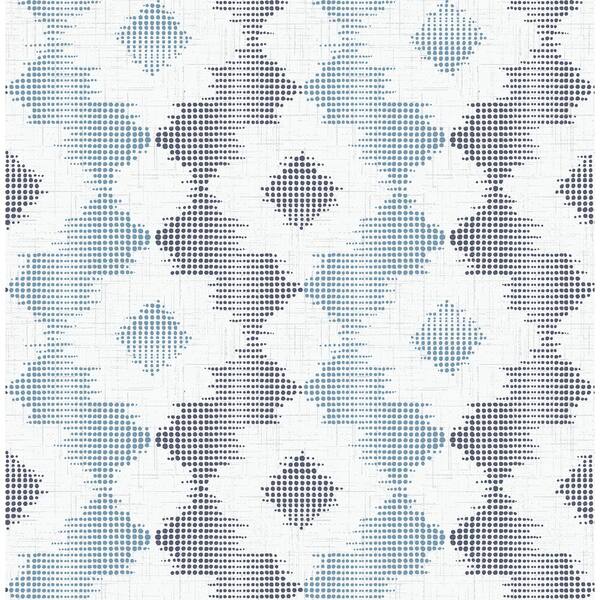 A-Street Prints Babylon Blue Abstract Floral Paper Strippable Roll (Covers 56.4 sq. ft.)
