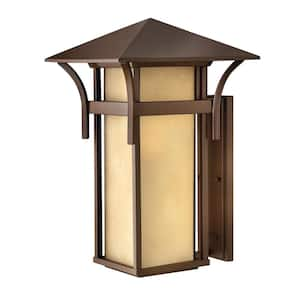 Harbor 1-Light Anchor Bronze Hardwired Outdoor Wall Lantern Sconce