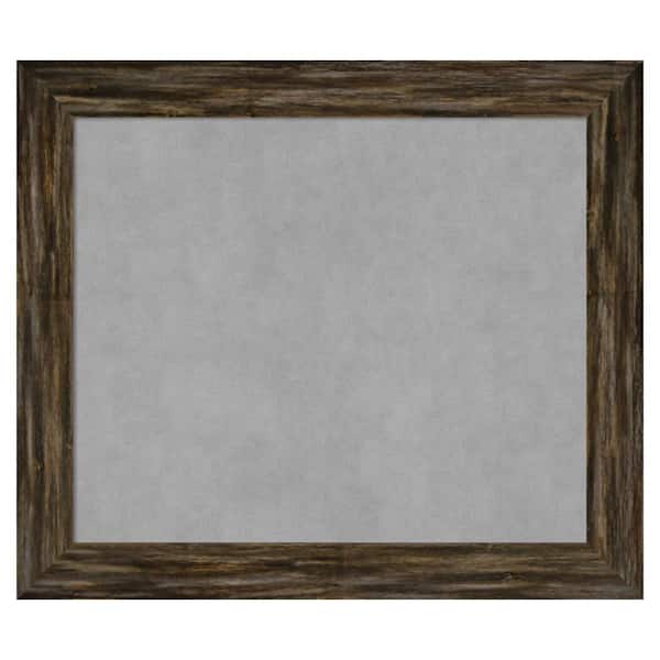 Amanti Art Fencepost Brown Narrow 29 in. x 25 in. Framed Magnetic Board
