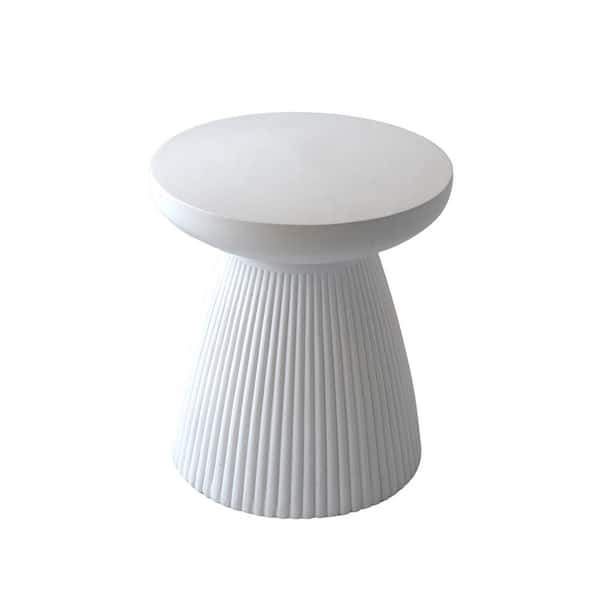 Unbranded Decorative Garden End Table, 20.3 in. H Modern Heavy Duty Patio Sturdy Faux Terrazzo Accent Table Side Table Plant Table