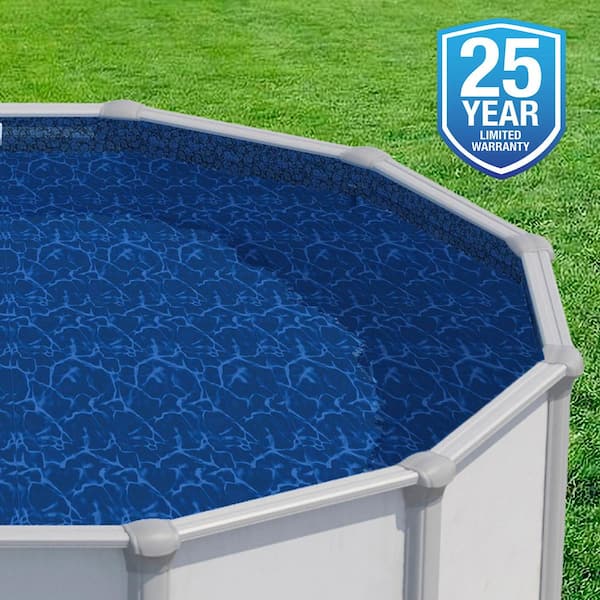 Blue Wave Pebble Cove 12 ft. Round 52 in. Heavy-Gauge Unibead