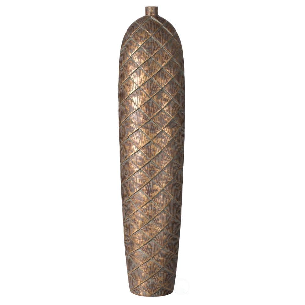 Elegant Antique Ceramic 37" Floor Vase with Vintage Charm