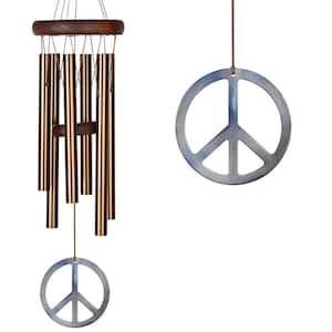 Signature Collection, Woodstock Peace Chime, 16 in. Bronze Wind Chime WPCB