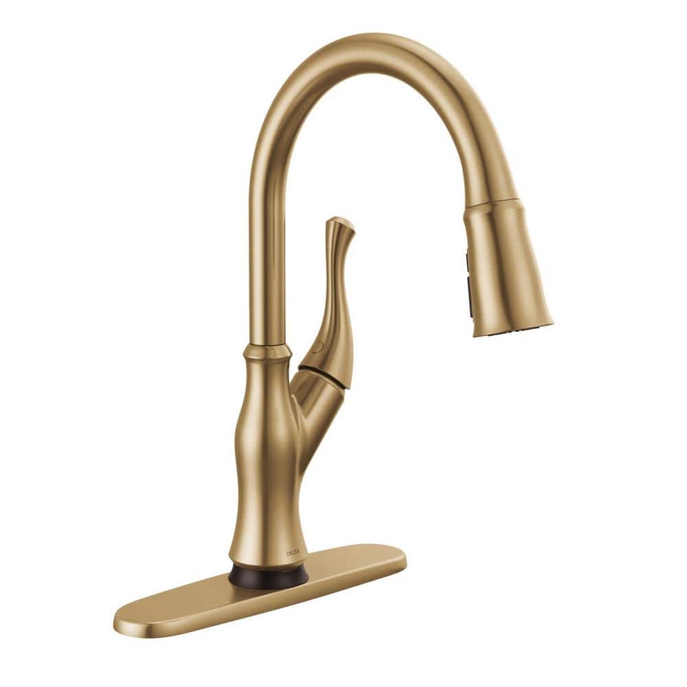 Champagne Bronze Touch Kitchen Faucet with Pull-out Spray