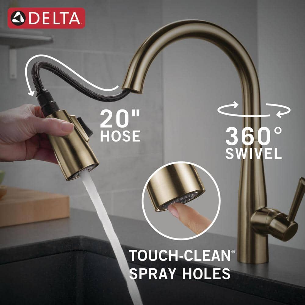 Champagne Bronze Pull-Down Kitchen Faucet with Magnetic Docking