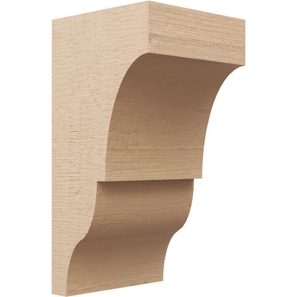 Ekena Millwork 11 in. x 22 in. x 11 in. Wide Asheboro Rough Cedar Woodgrain TimberThane Corbel, Primed Tan