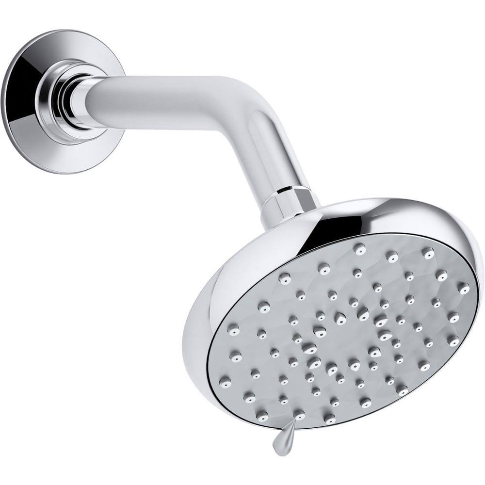 Kohler Awaken 3 Spray Patterns 46 In H Single Wall Mount Fixed Shower Head In Polished Chrome 6686