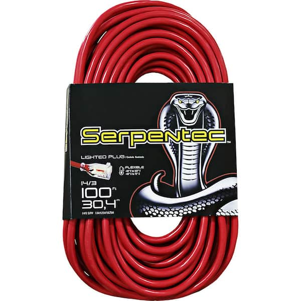 Serpentec 100 ft. 14/3 Extension Cord